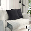 Sofapuder 2 pcs Sort 50 x 50 cm Velourstof