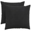 Sofapuder 2 pcs Sort 50 x 50 cm Velourstof