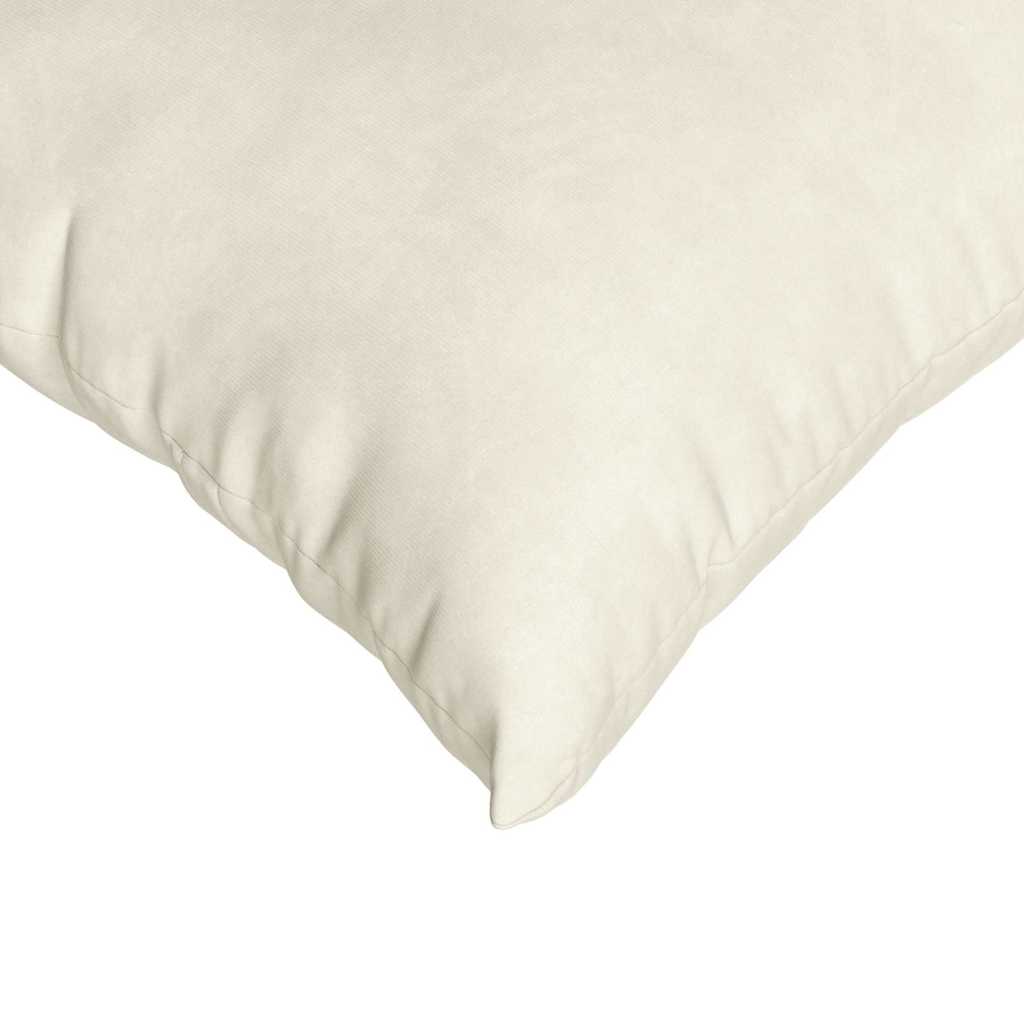 Sofapuder 2 pcs Creme 50 x 50 cm Velourstof
