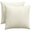 Sofapuder 2 pcs Creme 50 x 50 cm Velourstof