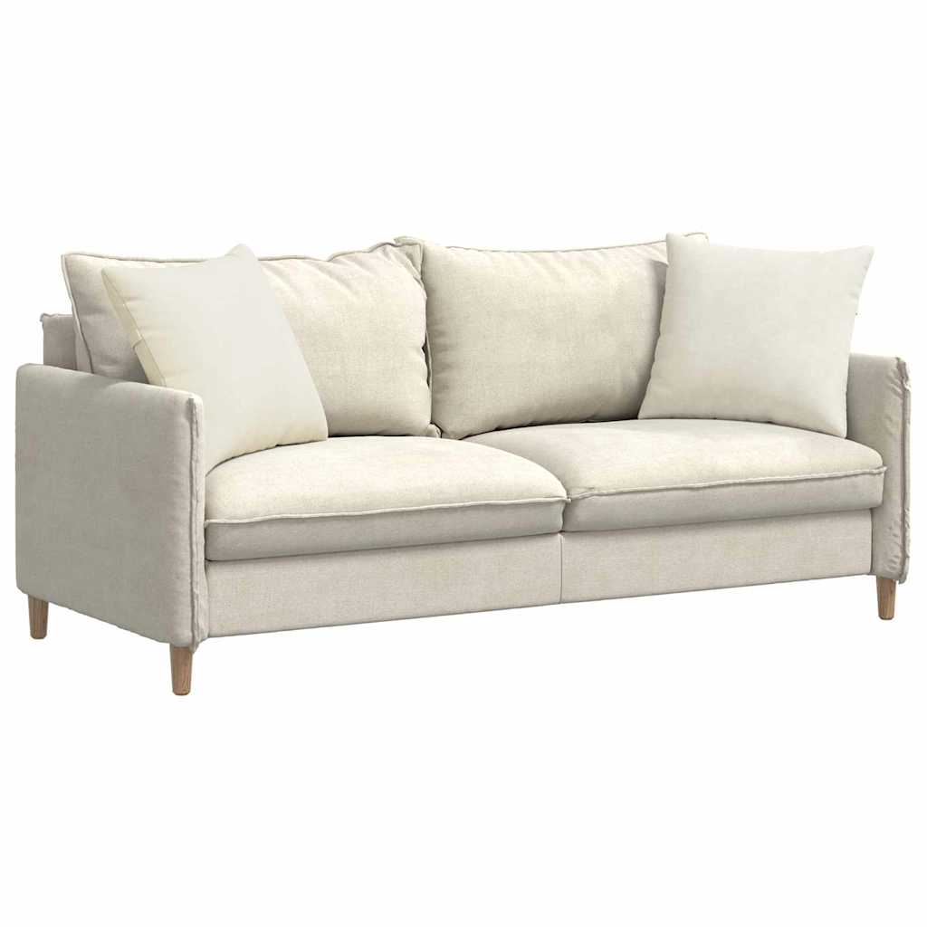 Sofapuder 2 pcs Creme 50 x 50 cm Velourstof