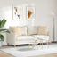 Sofapuder 2 pcs Creme 50 x 50 cm Stof