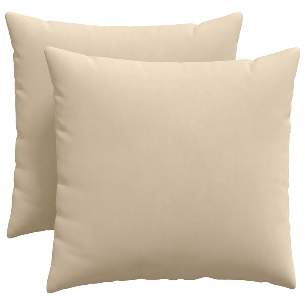 Sofapuder 2 pcs Creme 50 x 50 cm Stof