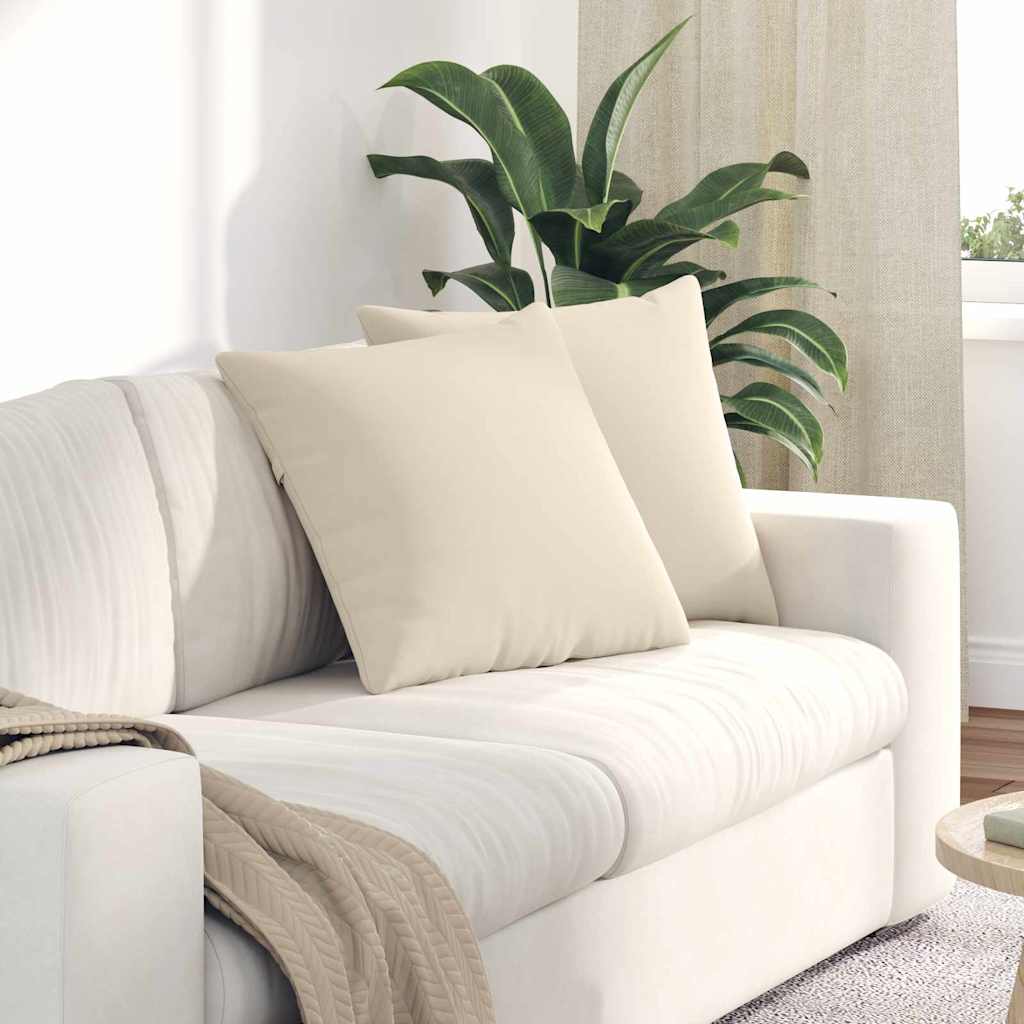 Sofapuder 2 pcs Beige 50 x 50 cm Stof