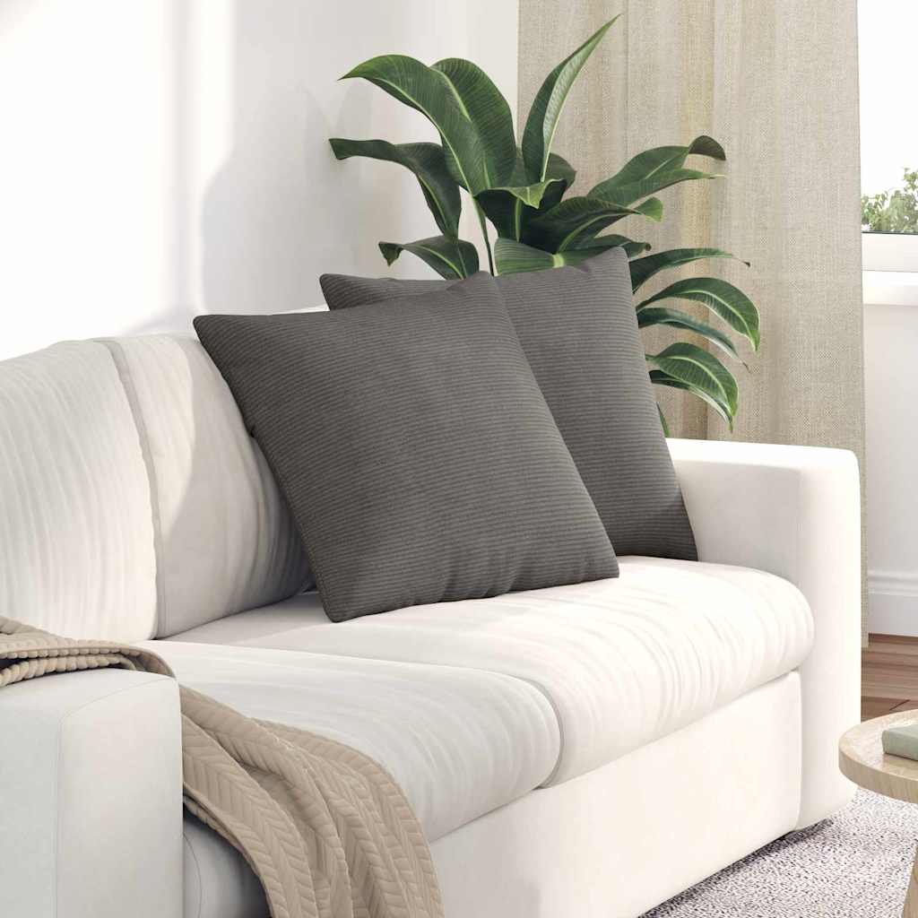Sofapuder 2 pcs Lysegrå 50 x 50 cm Velourstof