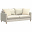 Sofapuder 2 pcs Creme 50 x 50 cm Velourstof