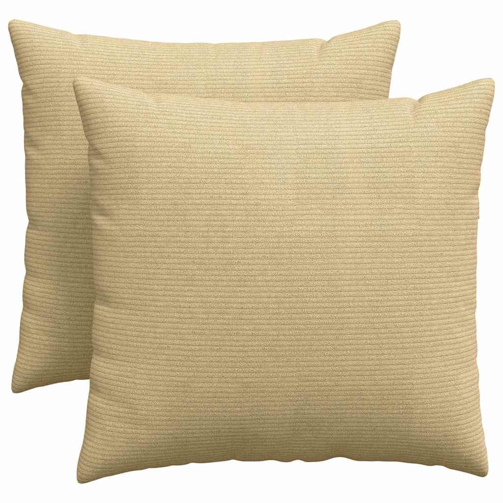 Sofapuder 2 pcs Grågrøn 50 x 50 cm Velourstof