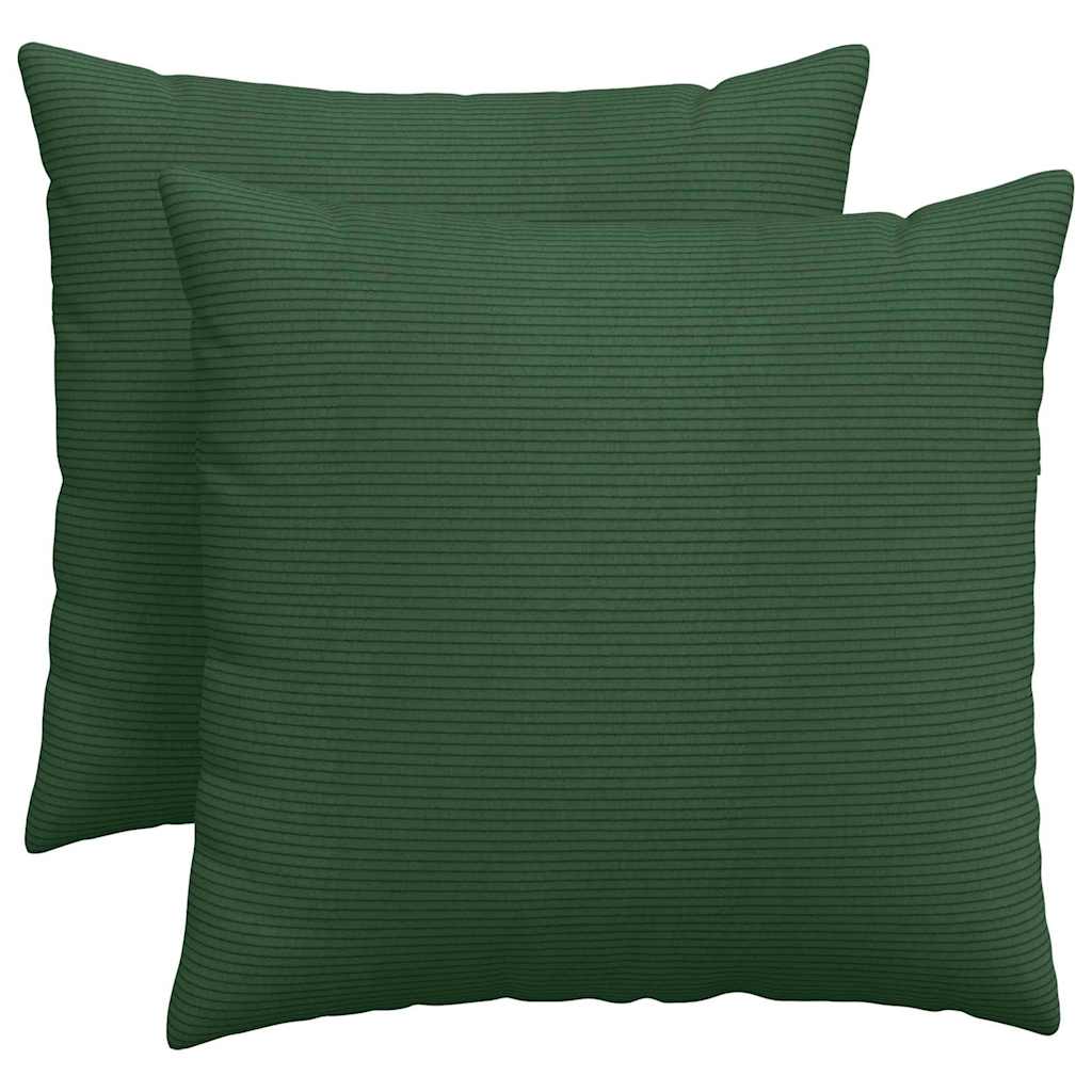Sofapuder 2 pcs Mørkegrøn 50 x 50 cm Velourstof