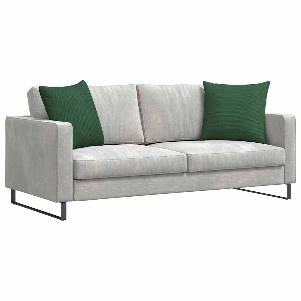 Sofapuder 2 pcs Mørkegrøn 50 x 50 cm Velourstof
