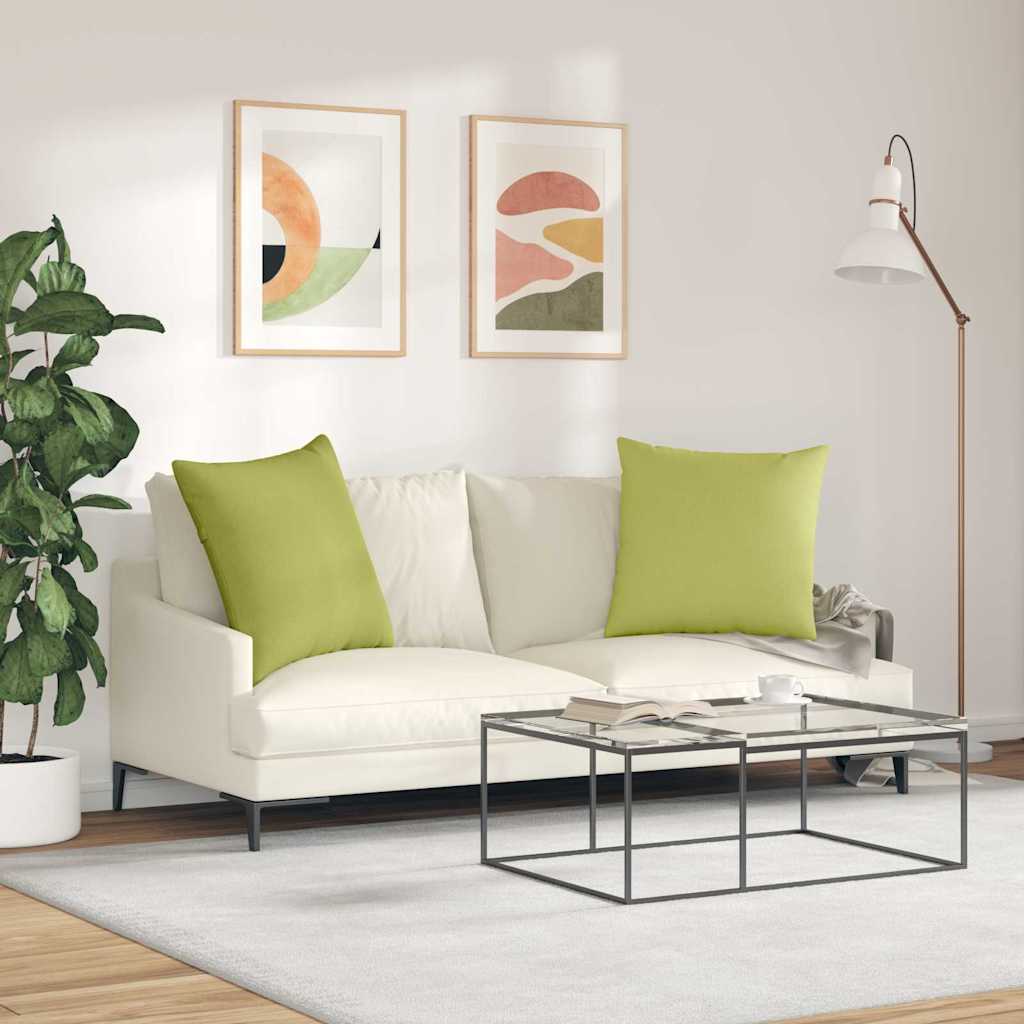Sofapuder 2 pcs Lys grøn 60 x 60 cm Stof