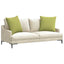 Sofapuder 2 pcs Lys grøn 60 x 60 cm Stof