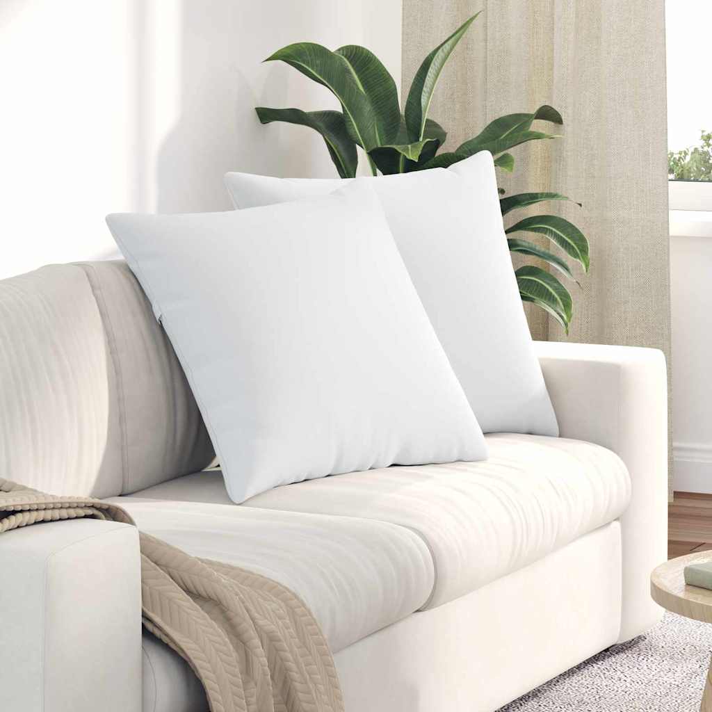 Sofapuder 2 pcs Hvid 60 x 60 cm Stof
