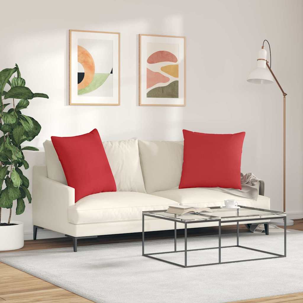 Sofapuder 2 pcs Rød 60 x 60 cm Stof