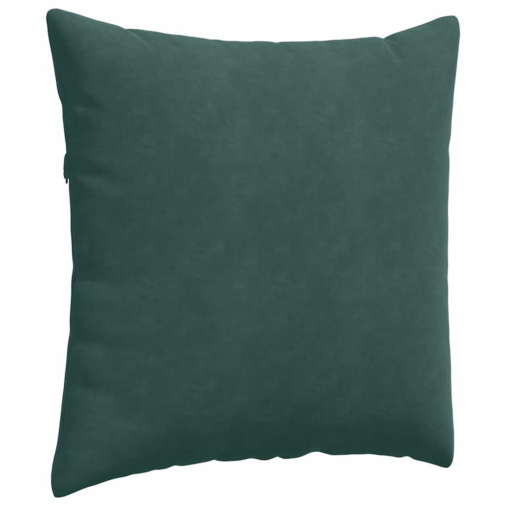Sofapuder 2 pcs Mørkegrøn 60 x 60 cm Velourstof