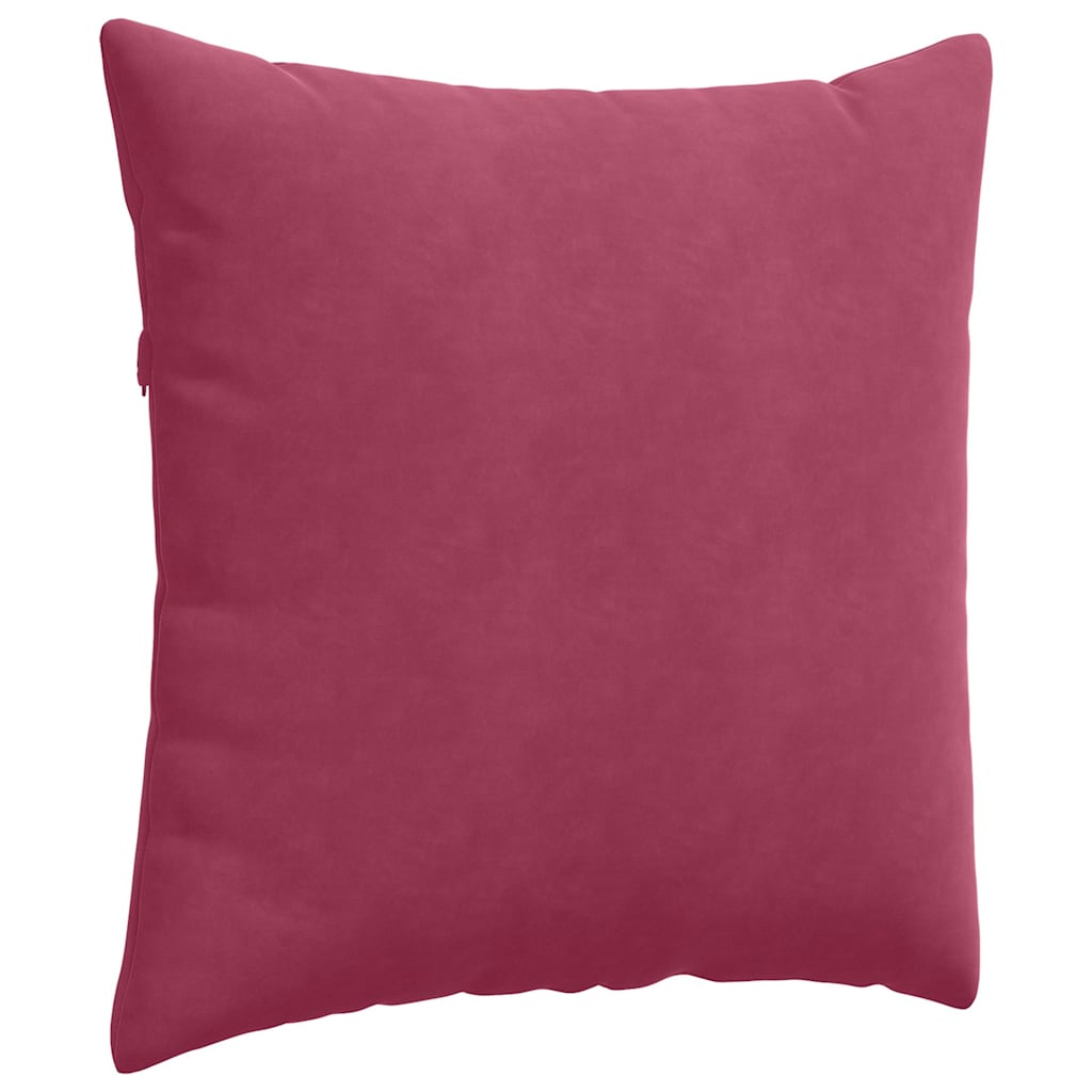 Sofapuder 2 pcs Vinrød 60 x 60 cm Velourstof