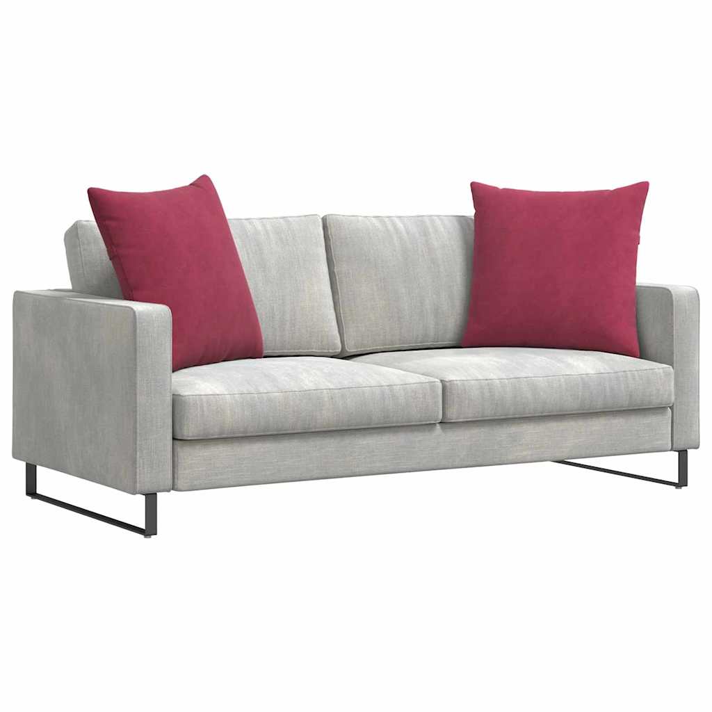 Sofapuder 2 pcs Vinrød 60 x 60 cm Velourstof