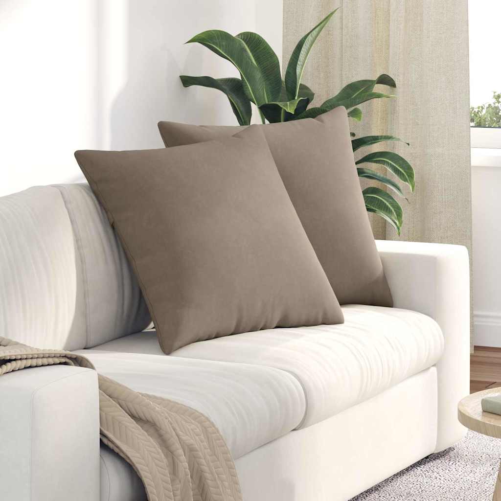 Sofapuder 2 pcs Gråbrun 60 x 60 cm Stof