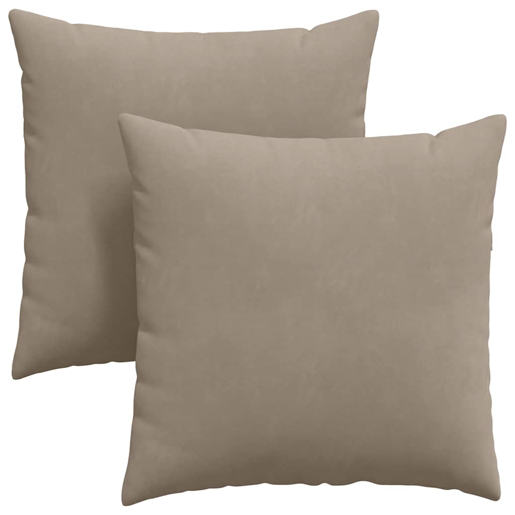 Sofapuder 2 pcs Gråbrun 60 x 60 cm Stof