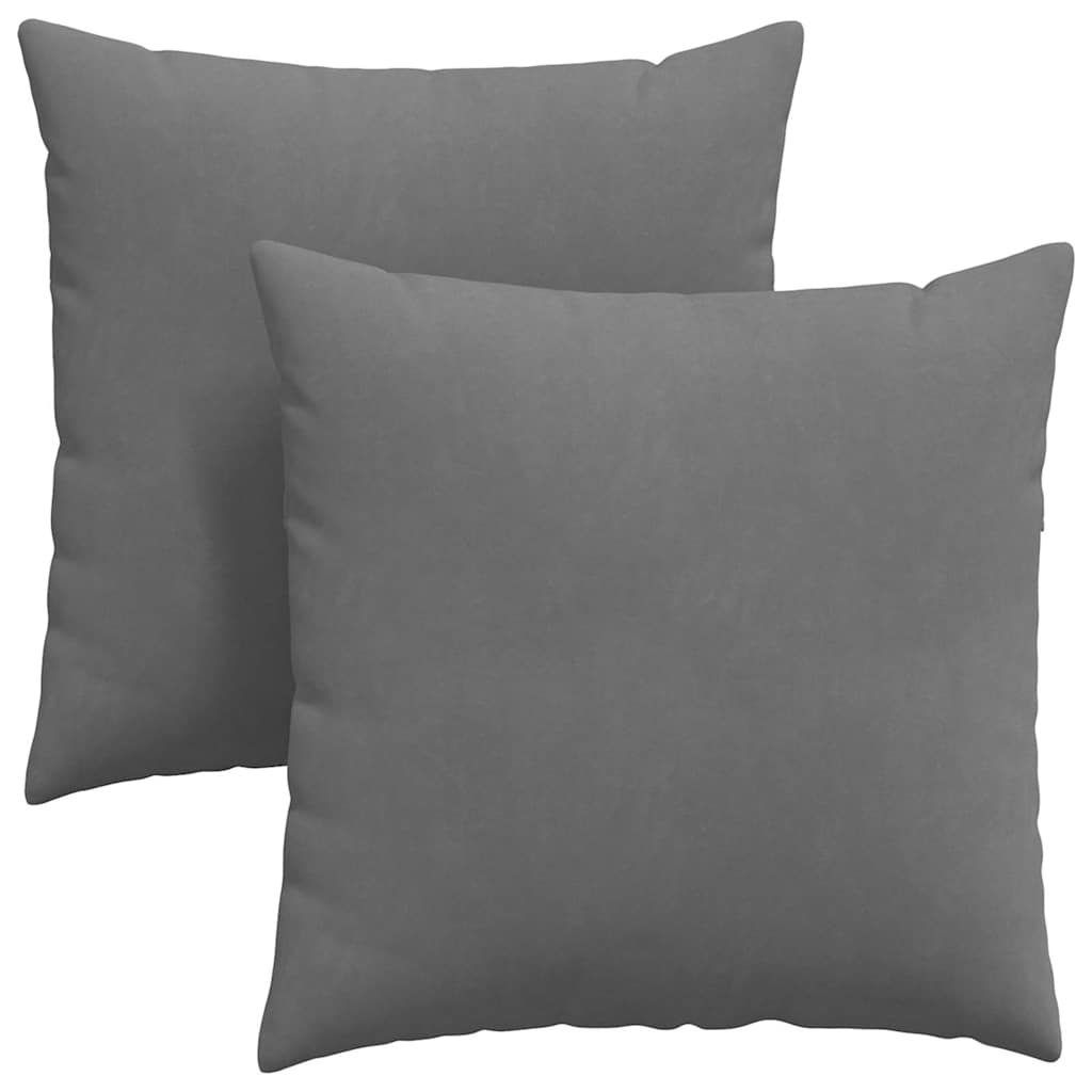 Sofapuder 2 pcs Mørkegrå 60 x 60 cm Stof