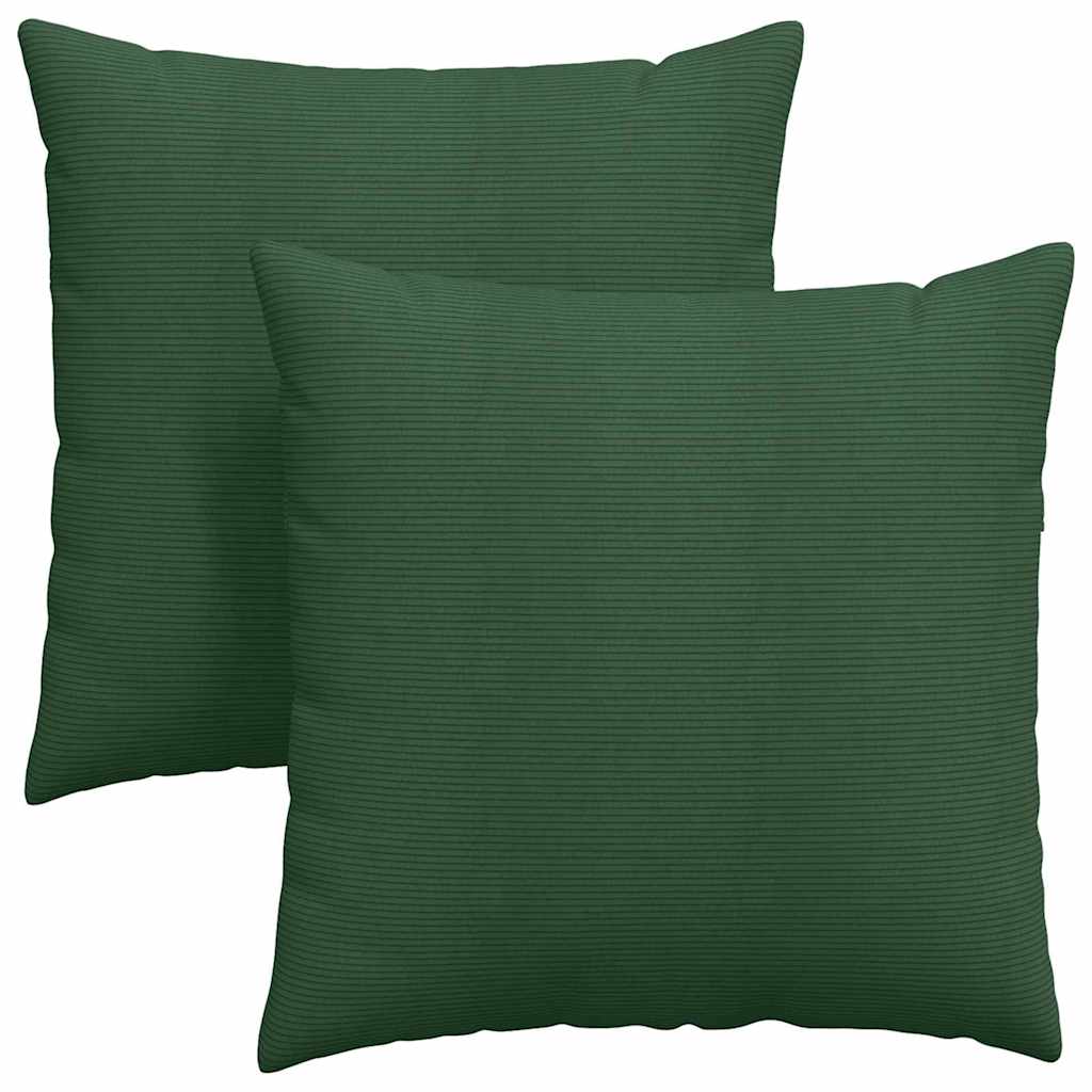 Sofapuder 2 pcs Mørkegrøn 60 x 60 cm Velourstof
