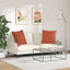 Sofapuder 2 pcs Rød orange 60 x 60 cm Velourstof