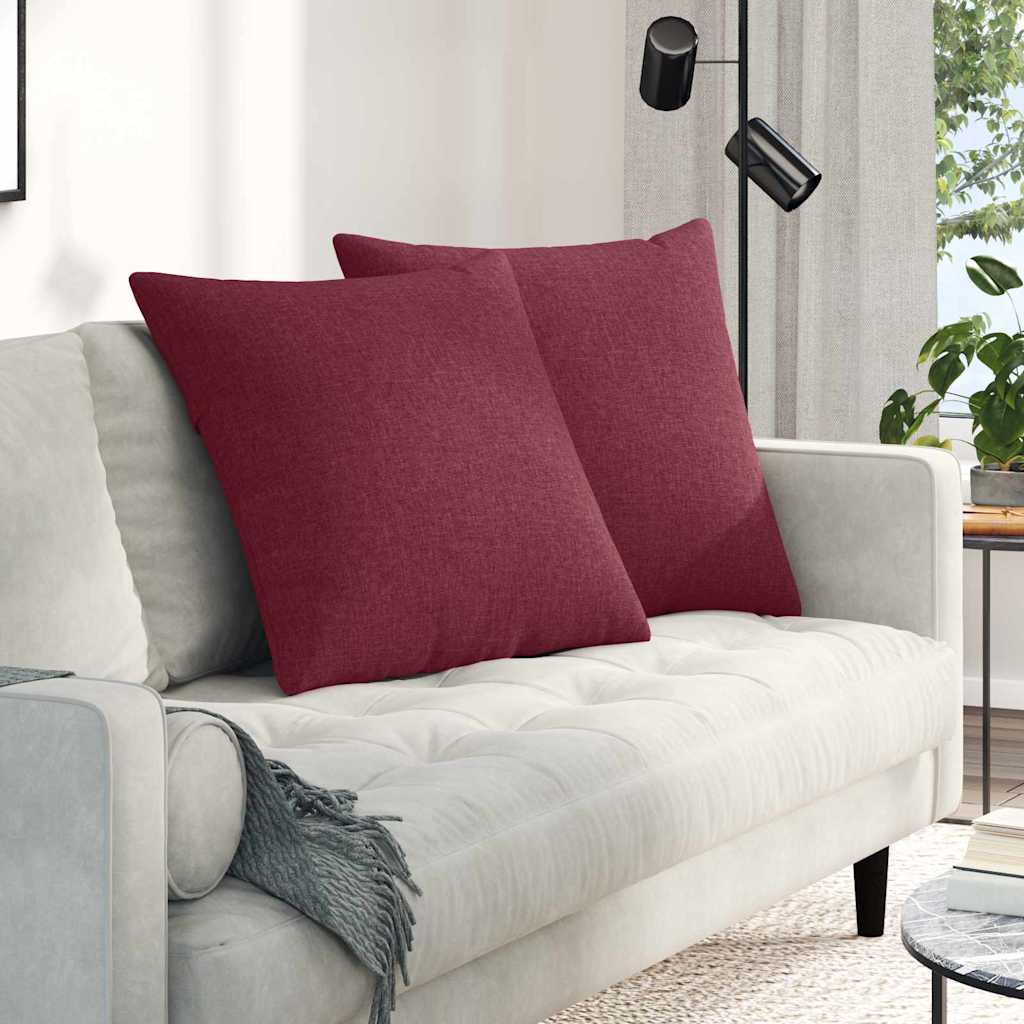 Sofapuder 2 pcs Vinrød 80 x 80 cm Stof