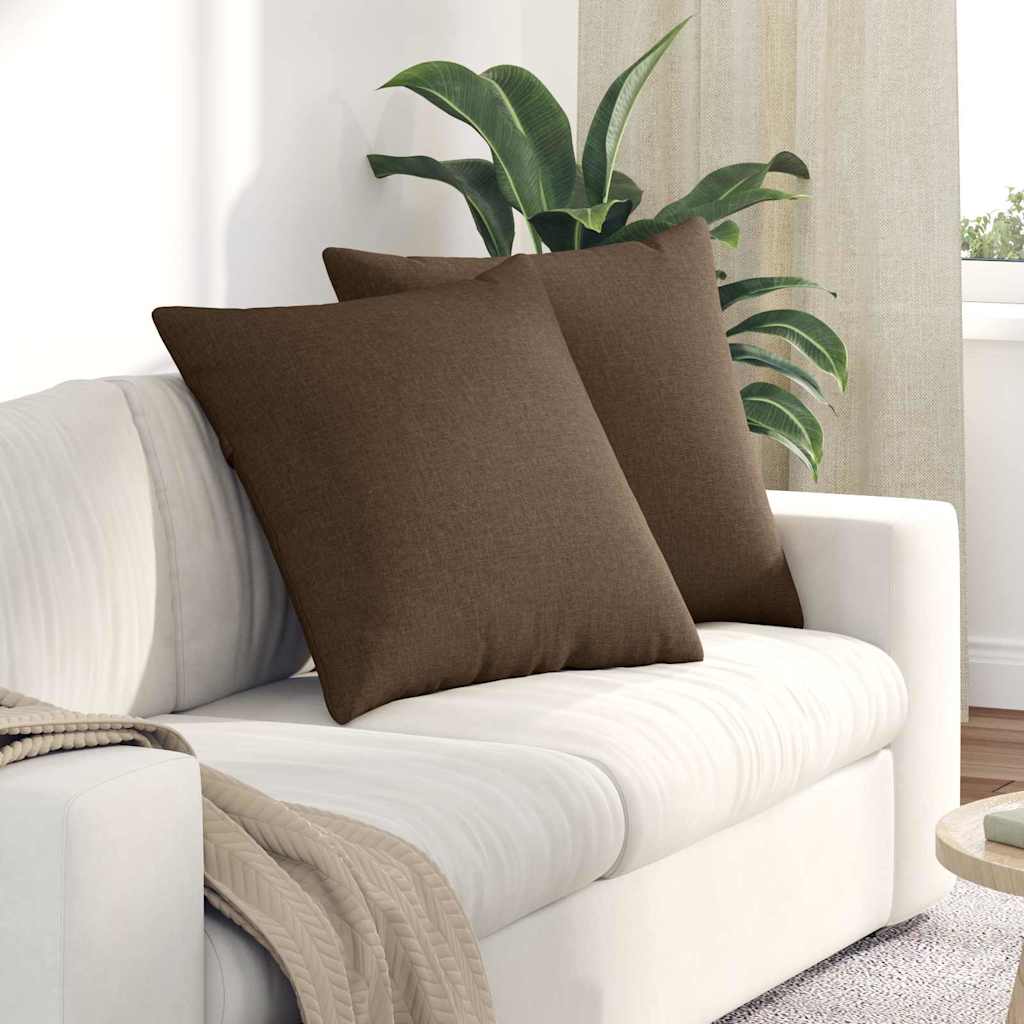 Sofapuder 2 pcs Brun 80 x 80 cm Stof