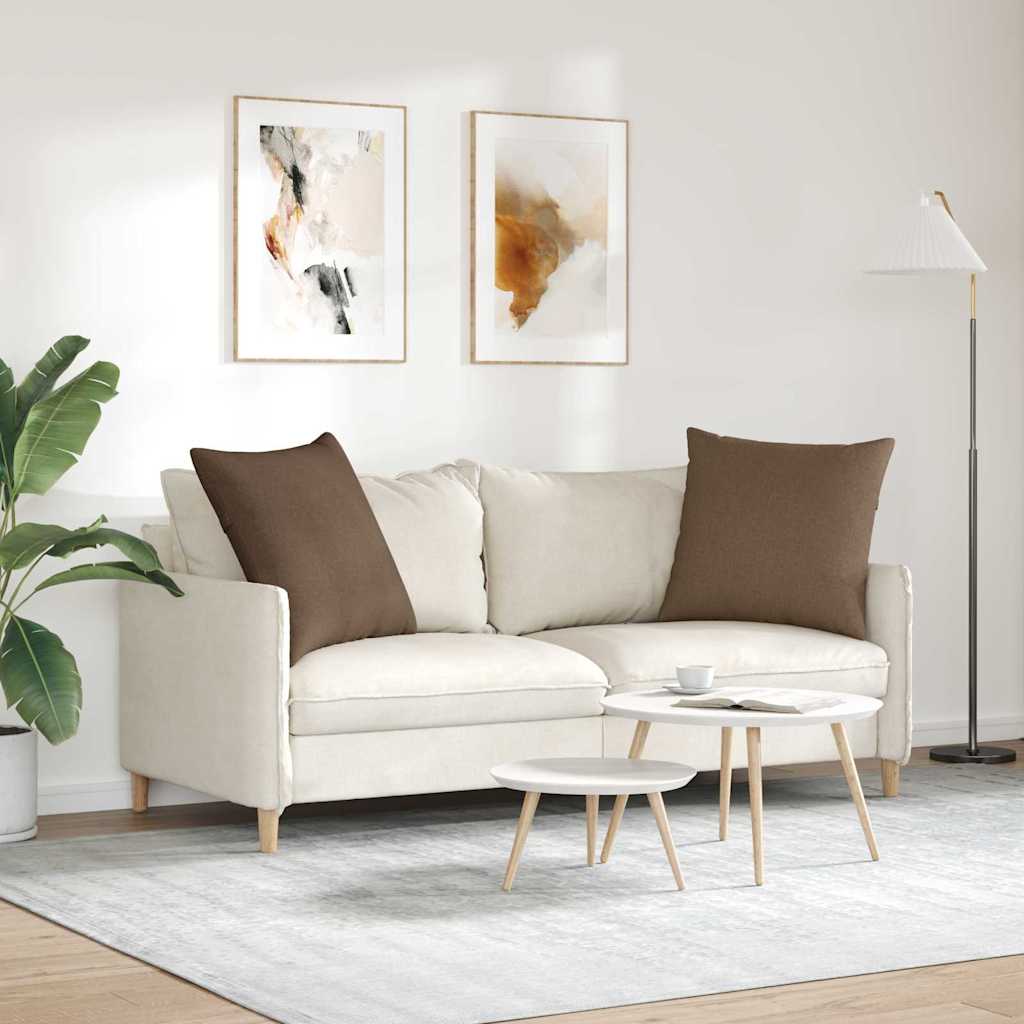 Sofapuder 2 pcs Brun 80 x 80 cm Stof