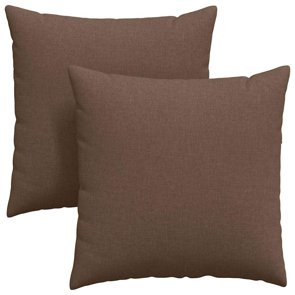 Sofapuder 2 pcs Brun 80 x 80 cm Stof