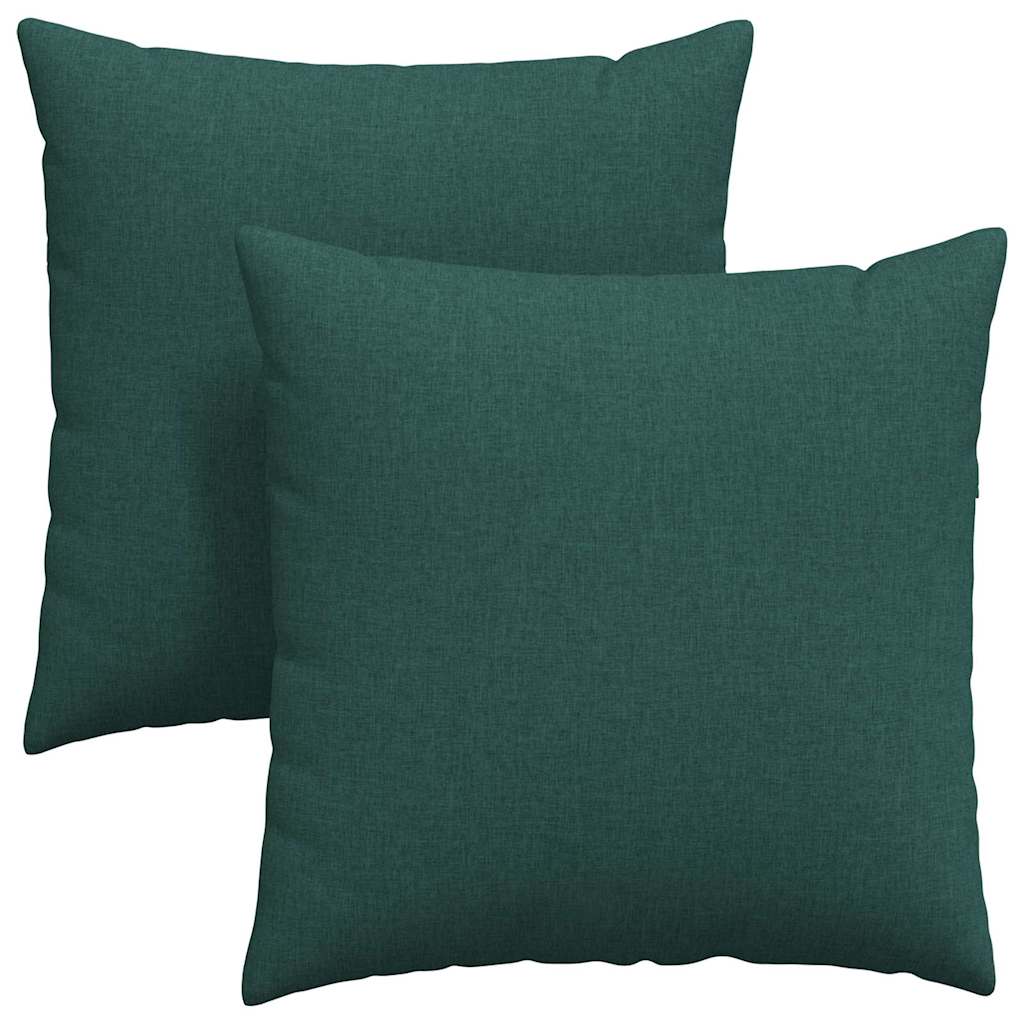 Sofapuder 2 pcs Mørkegrøn 80 x 80 cm Stof