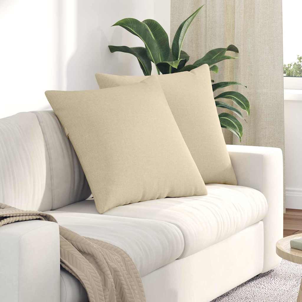 Sofapuder 2 pcs Creme 80 x 80 cm Stof