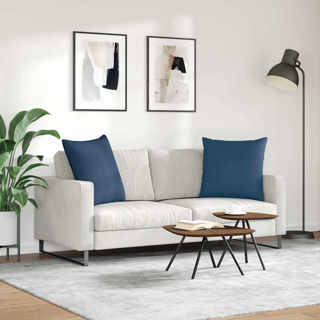 Sofapuder 2 pcs Blå 80 x 80 cm Stof
