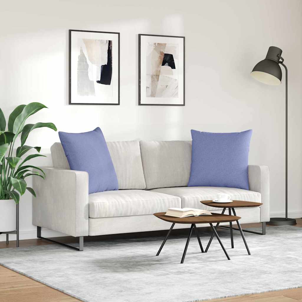 Sofapuder 2 pcs Jeans blå 80 x 80 cm Stof