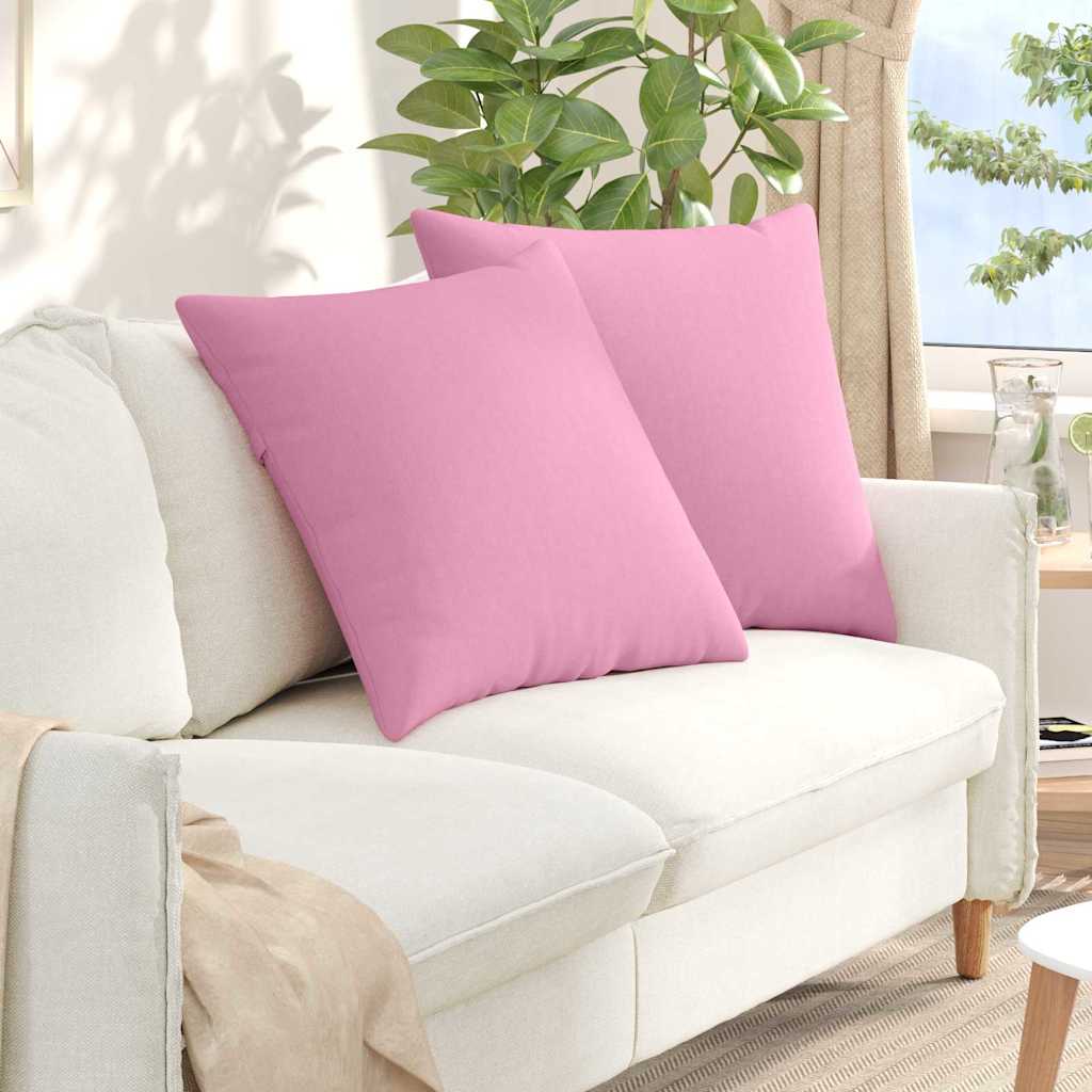 Sofapuder 2 pcs Lyserød 80 x 80 cm Stof