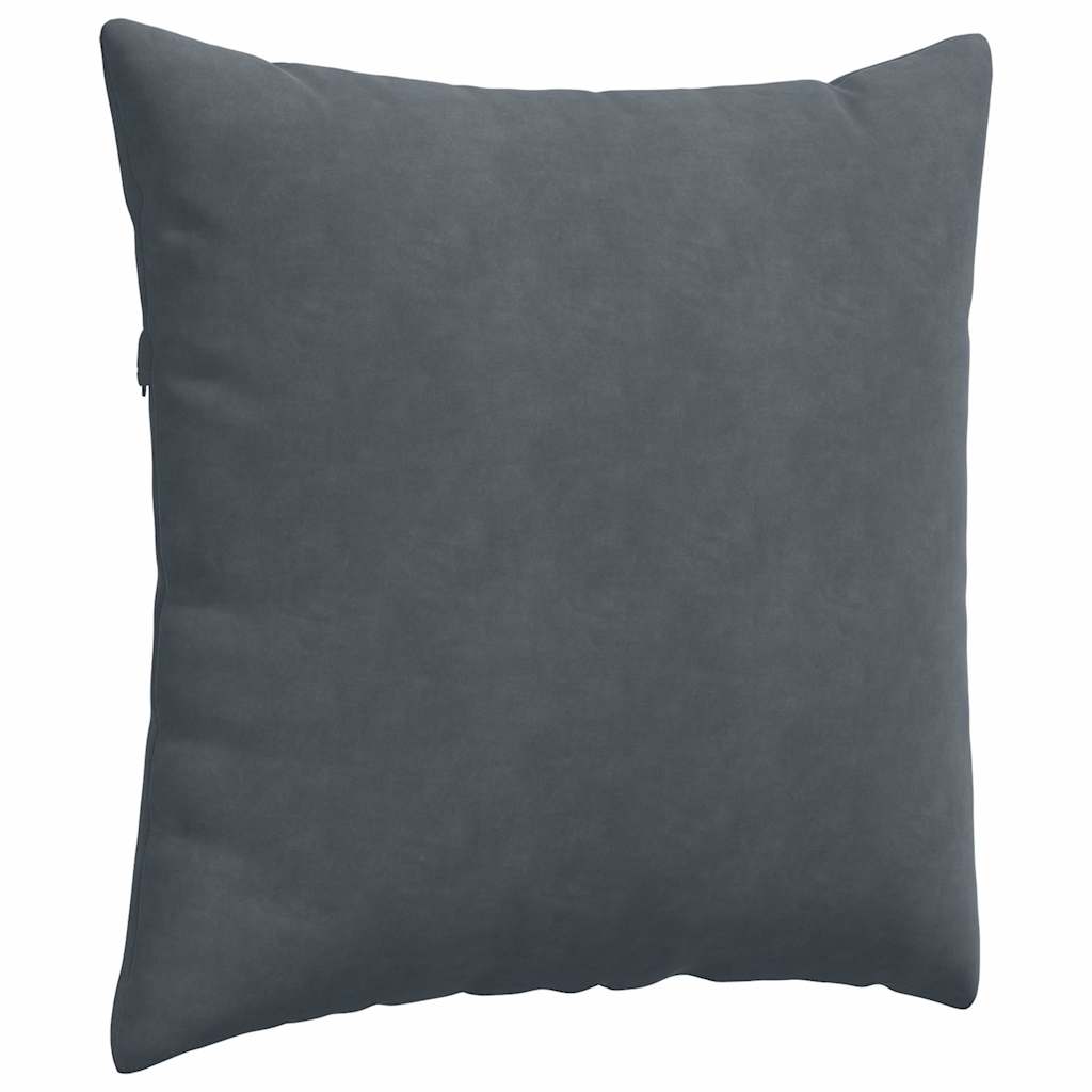 Sofapuder 2 pcs Mørkegrå 80 x 80 cm Velourstof