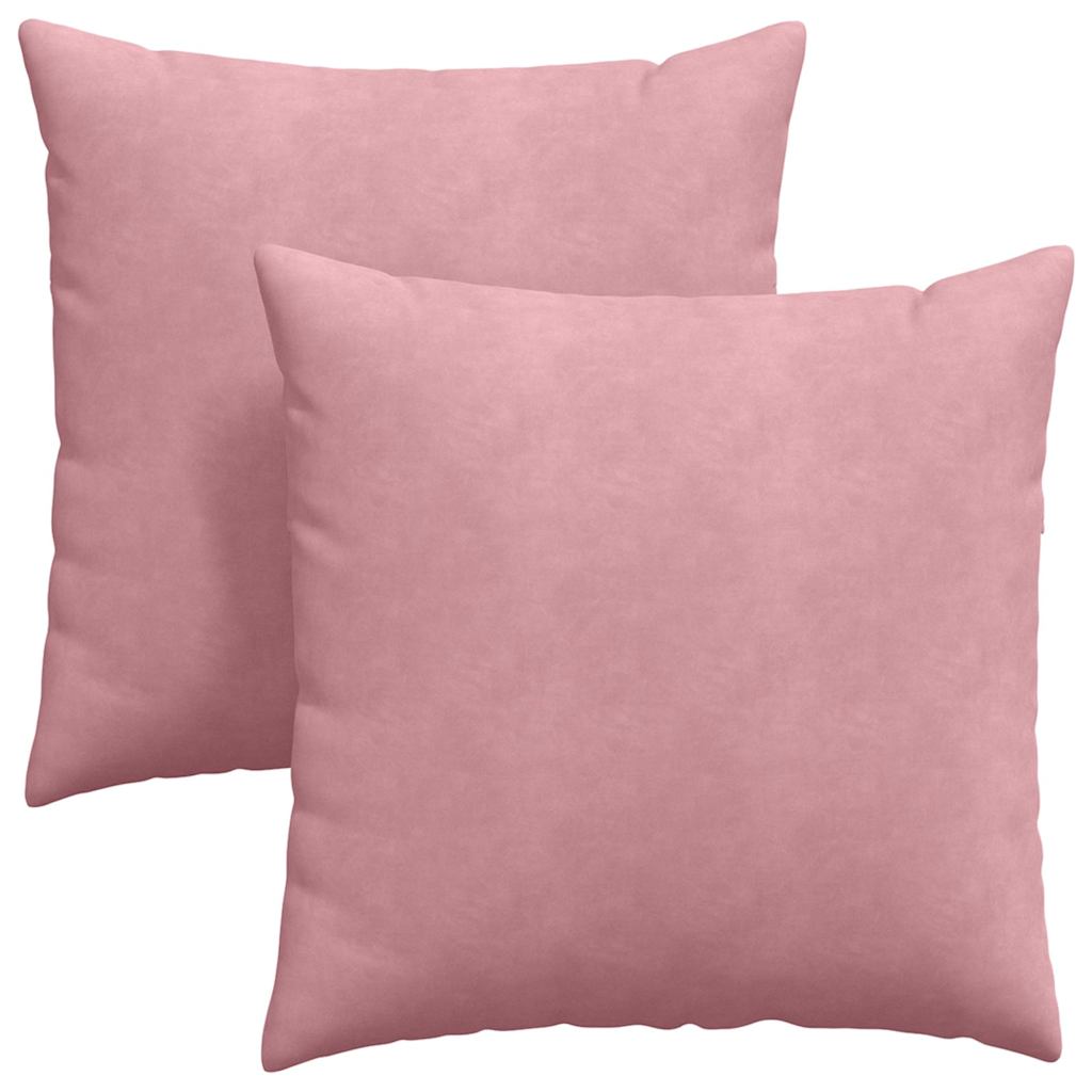 Sofapuder 2 pcs Lyserød 80 x 80 cm Velourstof