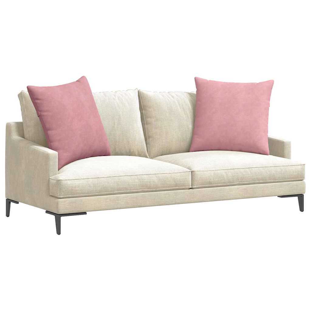 Sofapuder 2 pcs Lyserød 80 x 80 cm Velourstof