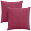 Sofapuder 2 pcs Vinrød 80 x 80 cm Velourstof