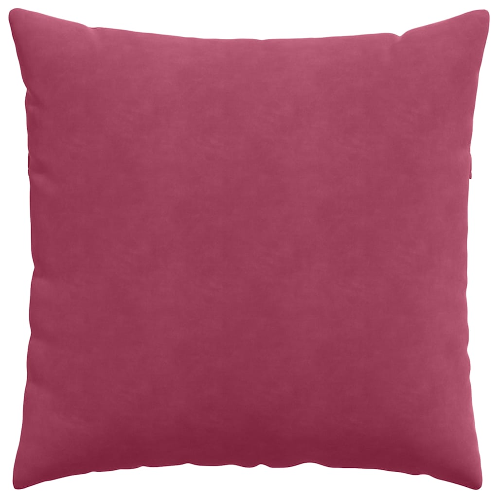Sofapuder 2 pcs Vinrød 80 x 80 cm Velourstof