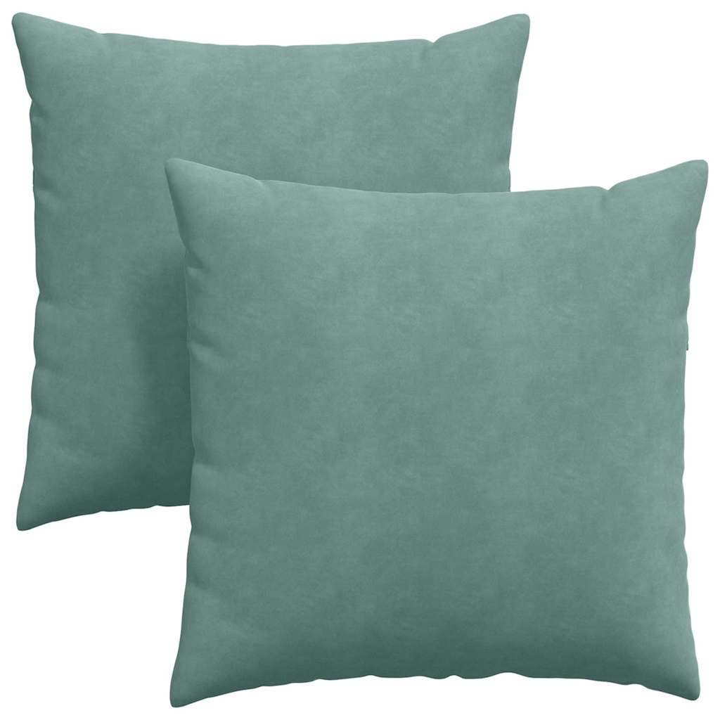 Sofapuder 2 pcs Havgrøn 80 x 80 cm Velourstof