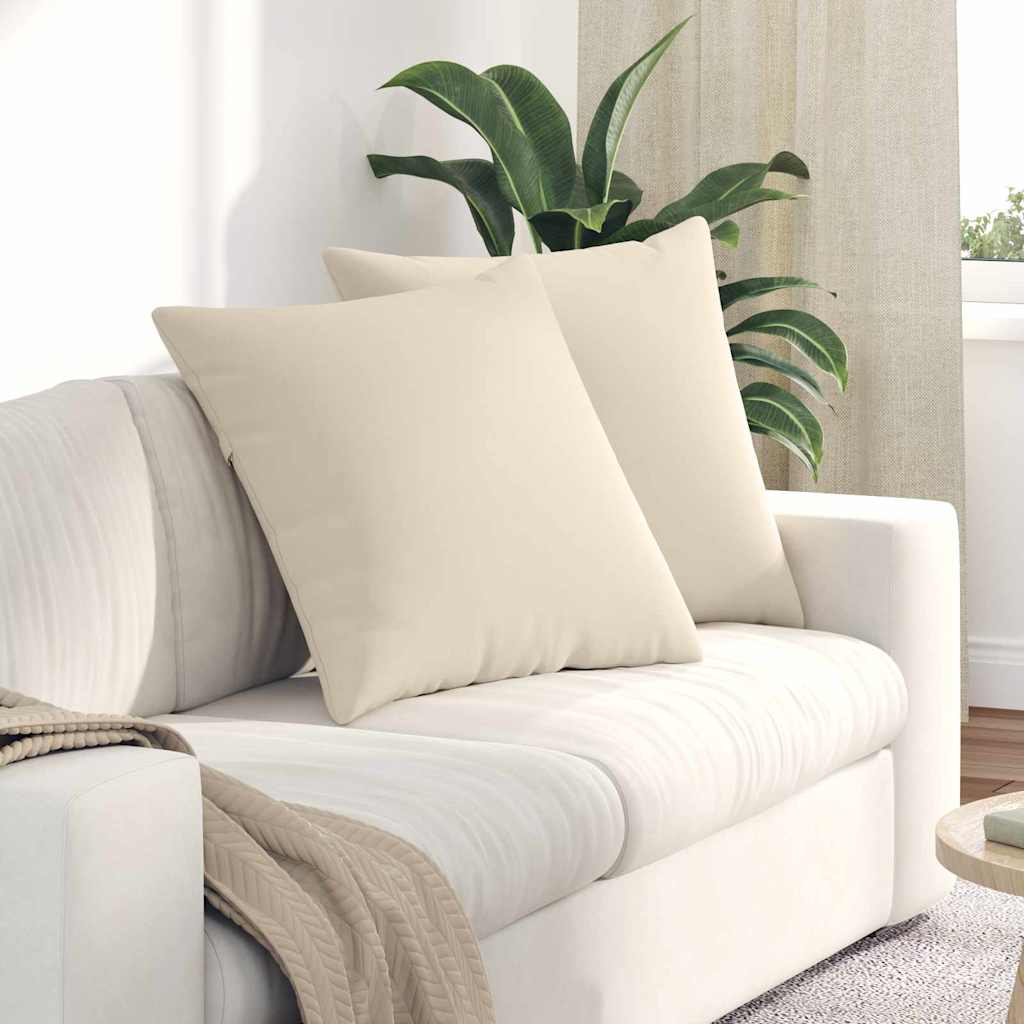 Sofapuder 2 pcs Beige 80 x 80 cm Stof
