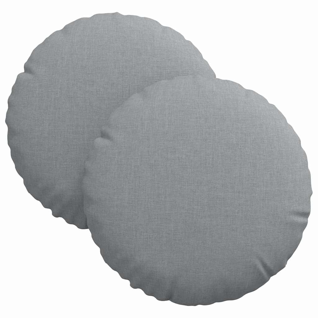Sædepuder 2 pcs Lysegrå Ø30 x 13 cm Stof