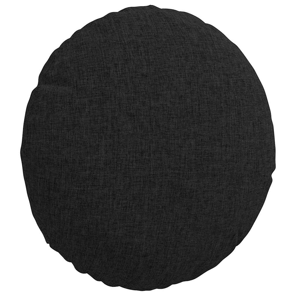 Sædepuder 2 pcs Sort Ø30 x 13 cm Stof