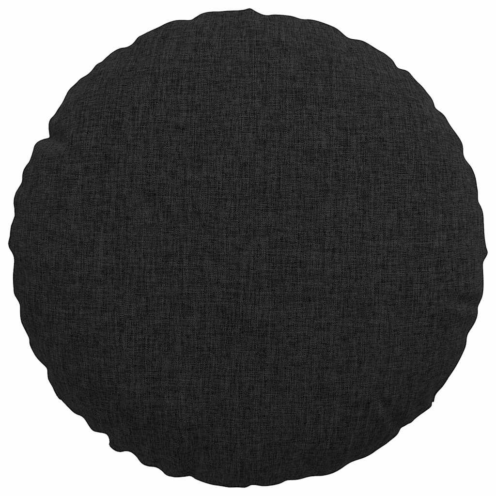 Sædepuder 2 pcs Sort Ø30 x 13 cm Stof