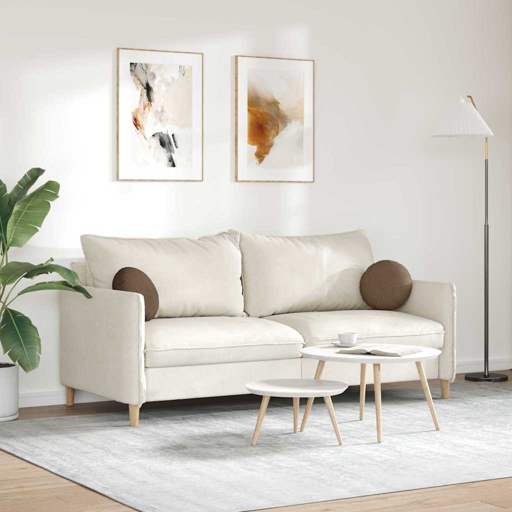 Sædepuder 2 pcs Brun Ø30 x 13 cm Stof