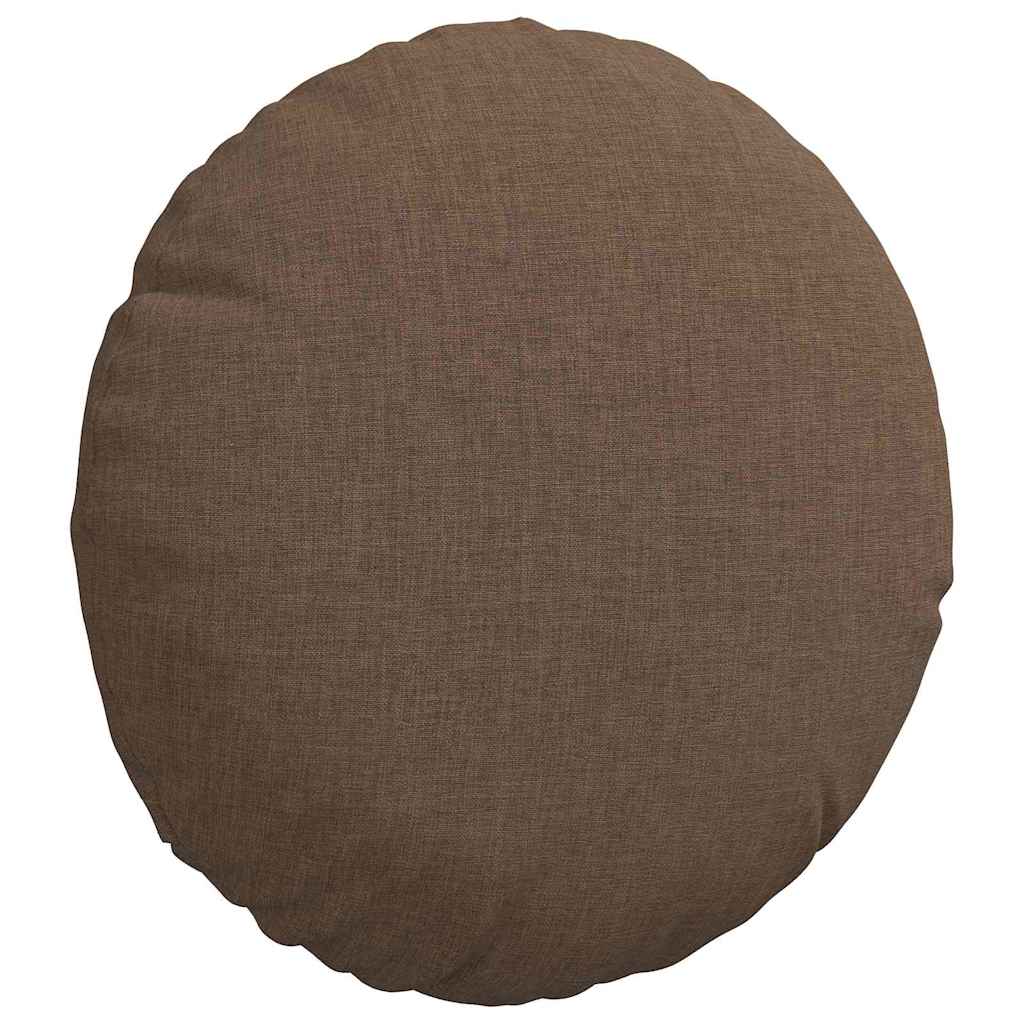 Sædepuder 2 pcs Brun Ø30 x 13 cm Stof