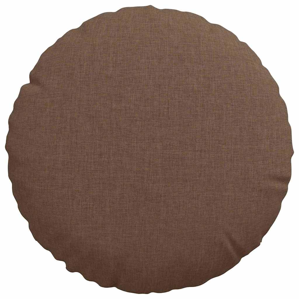 Sædepuder 2 pcs Brun Ø30 x 13 cm Stof