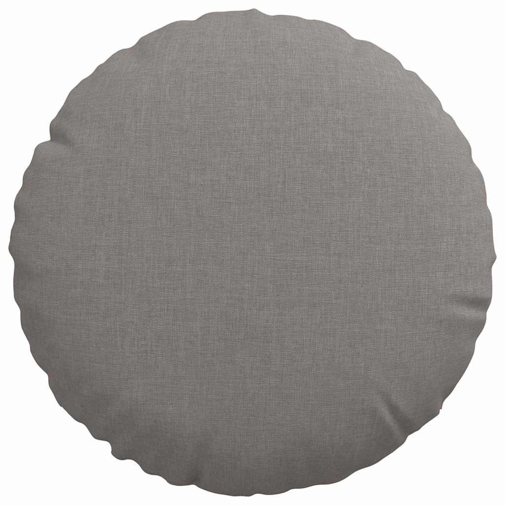 Sædepuder 2 pcs Gråbrun Ø30 x 13 cm Stof