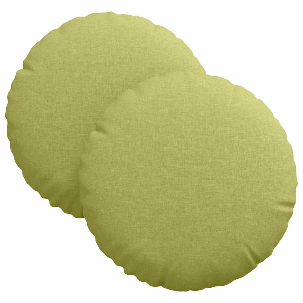Sædepuder 2 pcs Lys grøn Ø30 x 13 cm Stof
