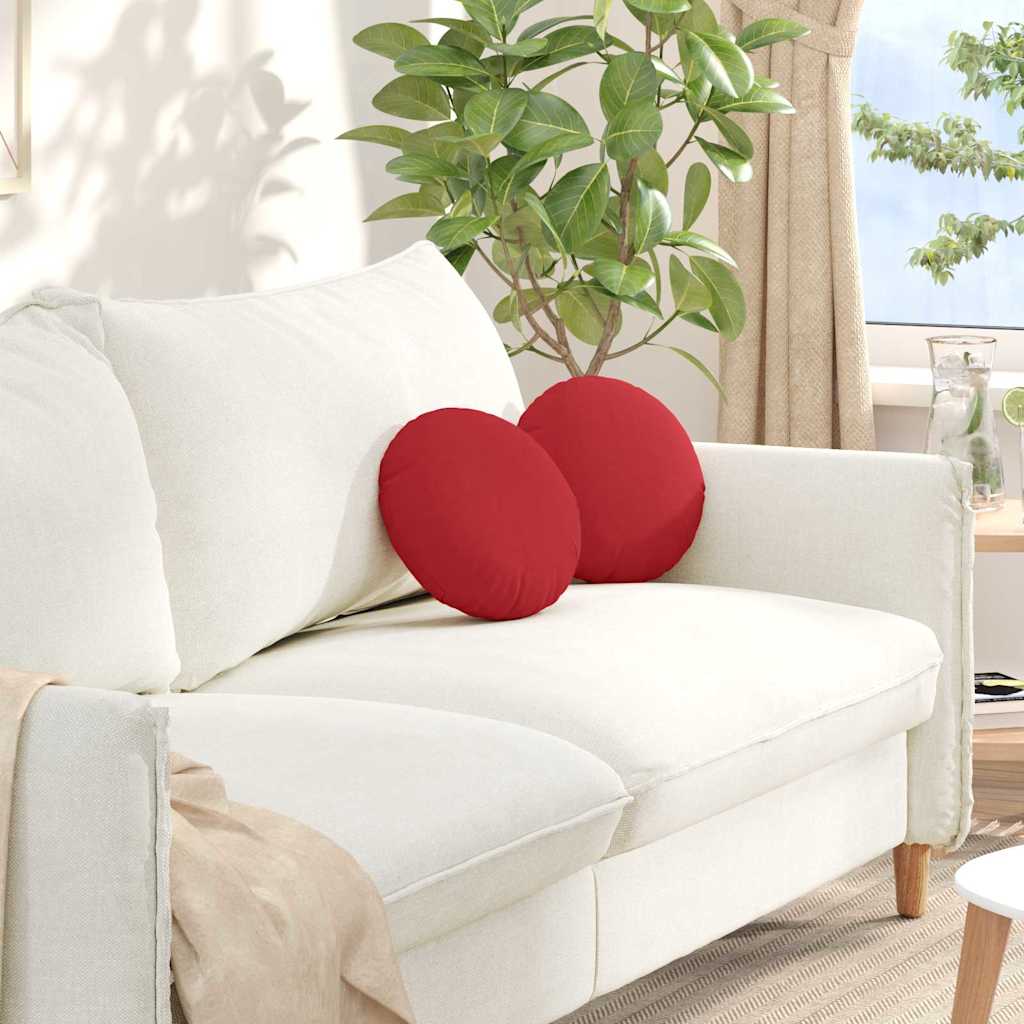 Sædepuder 2 pcs Rød Ø30 x 13 cm Stof